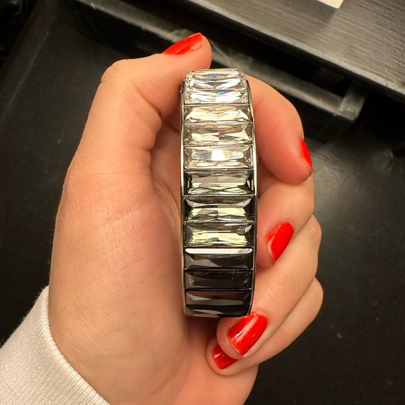 COPY - Swarovski | Silver B&W Ombre Bangle Bracelet - Picture 6 of 8